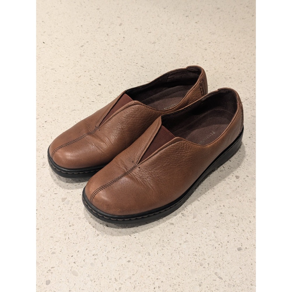 NATURALIZER Women's Shoes Savona Brown Leather Loafers Slip On Comfort Size 8‎ M